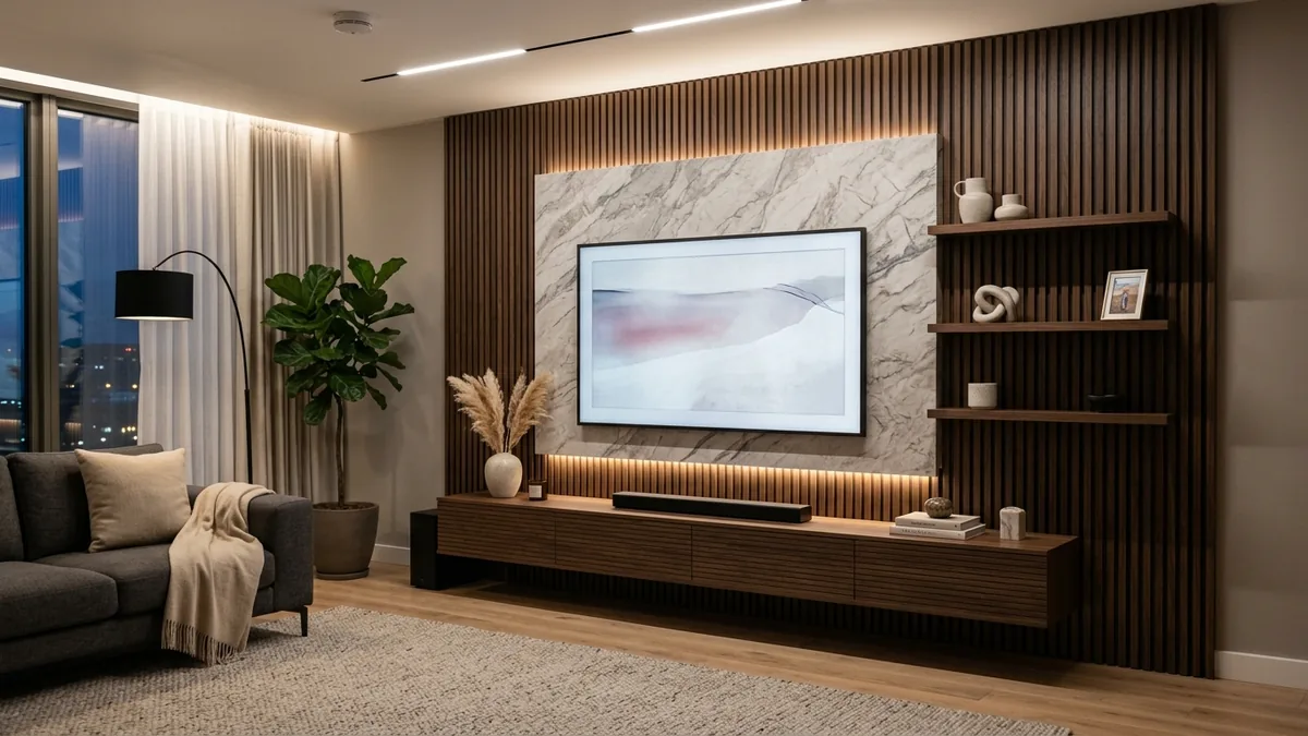 Modern TV Unit and Media Console Designs for Goa Living Rooms
