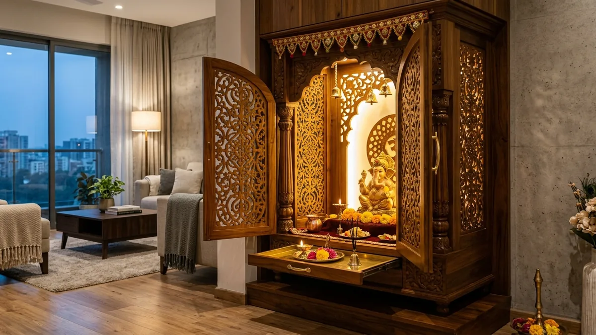 Wooden Mandir and Pooja Unit Designs for Goan Homes